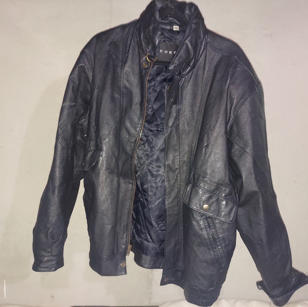 Mens Context Riding Leather Jacket Vintage